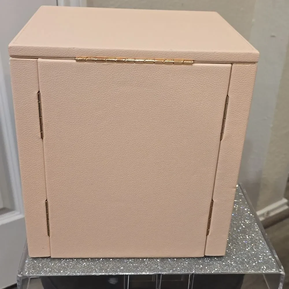 At‎ Home 5-Drawer Pink Leather Jewelry Organizer